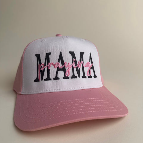 Retro Script Praying Mama Two-Toned Vintage Hat