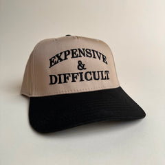 Funny Expensive & Difficult Two-Toned Vintage Hat