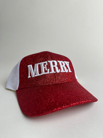 Christmas Merry Two-Toned Vintage Hat