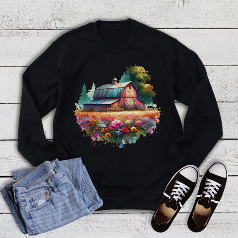 Boho Barn Splatter Sweatshirt