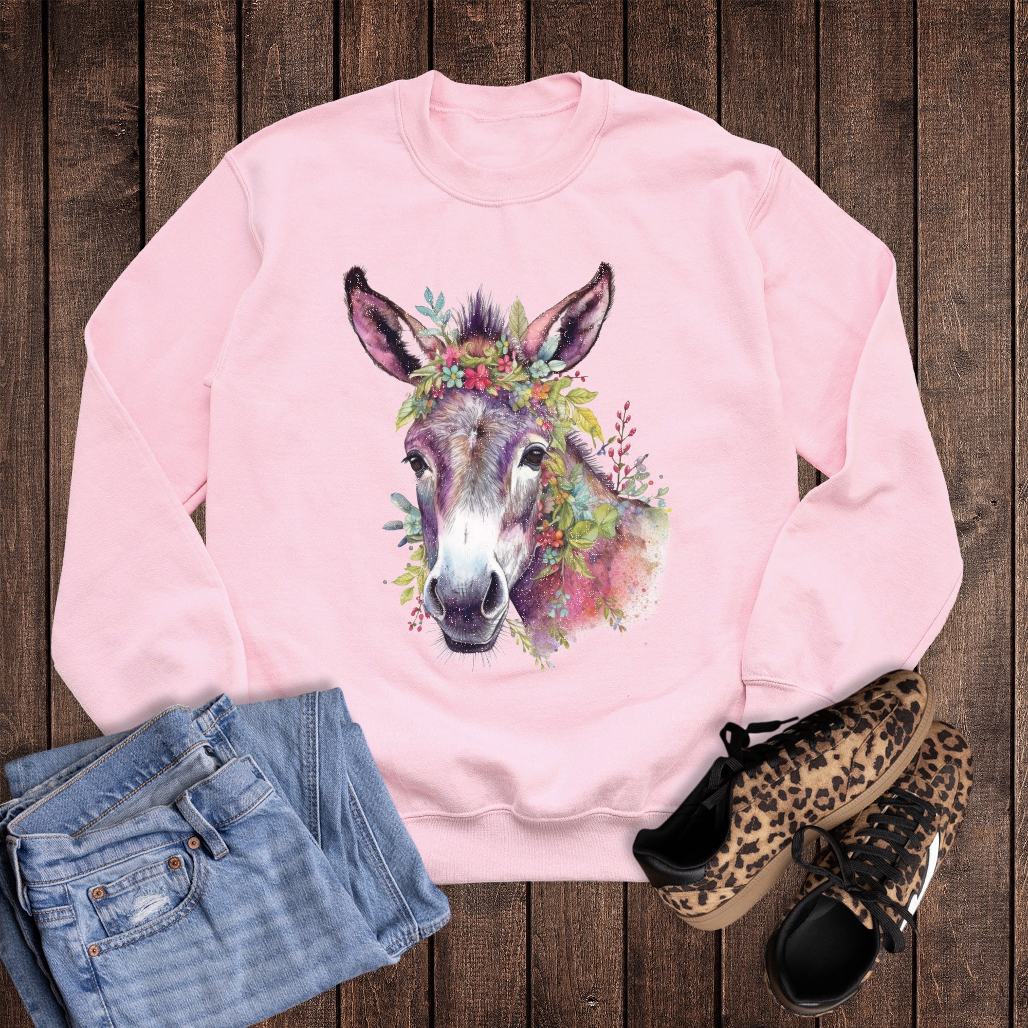 Boho Donkey with Headpiece Sweatshirt