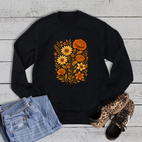 Boho Fall Florals Sweatshirt