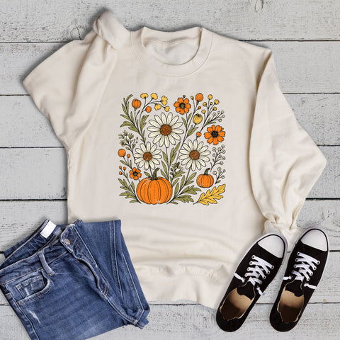 Boho Fall Pumpkins Sweatshirt