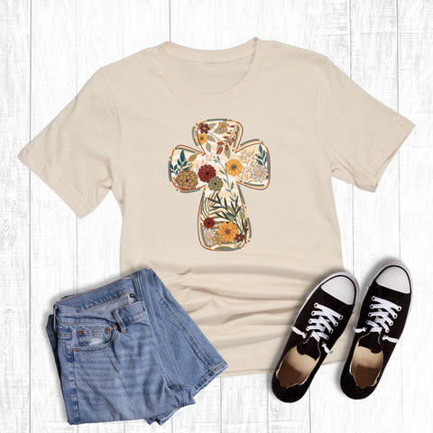Boho Floral Cross