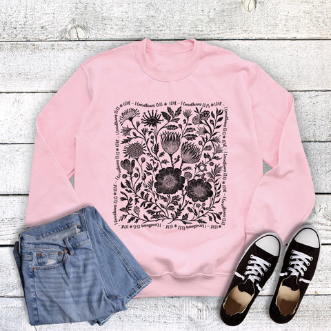Boho Floral Faith Love Sweatshirt