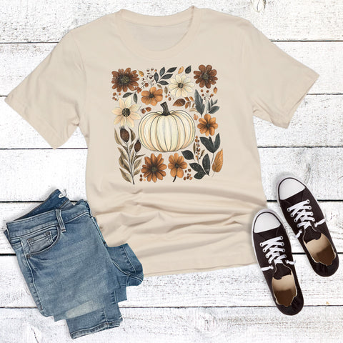 Boho Floral Fall Pumpkin