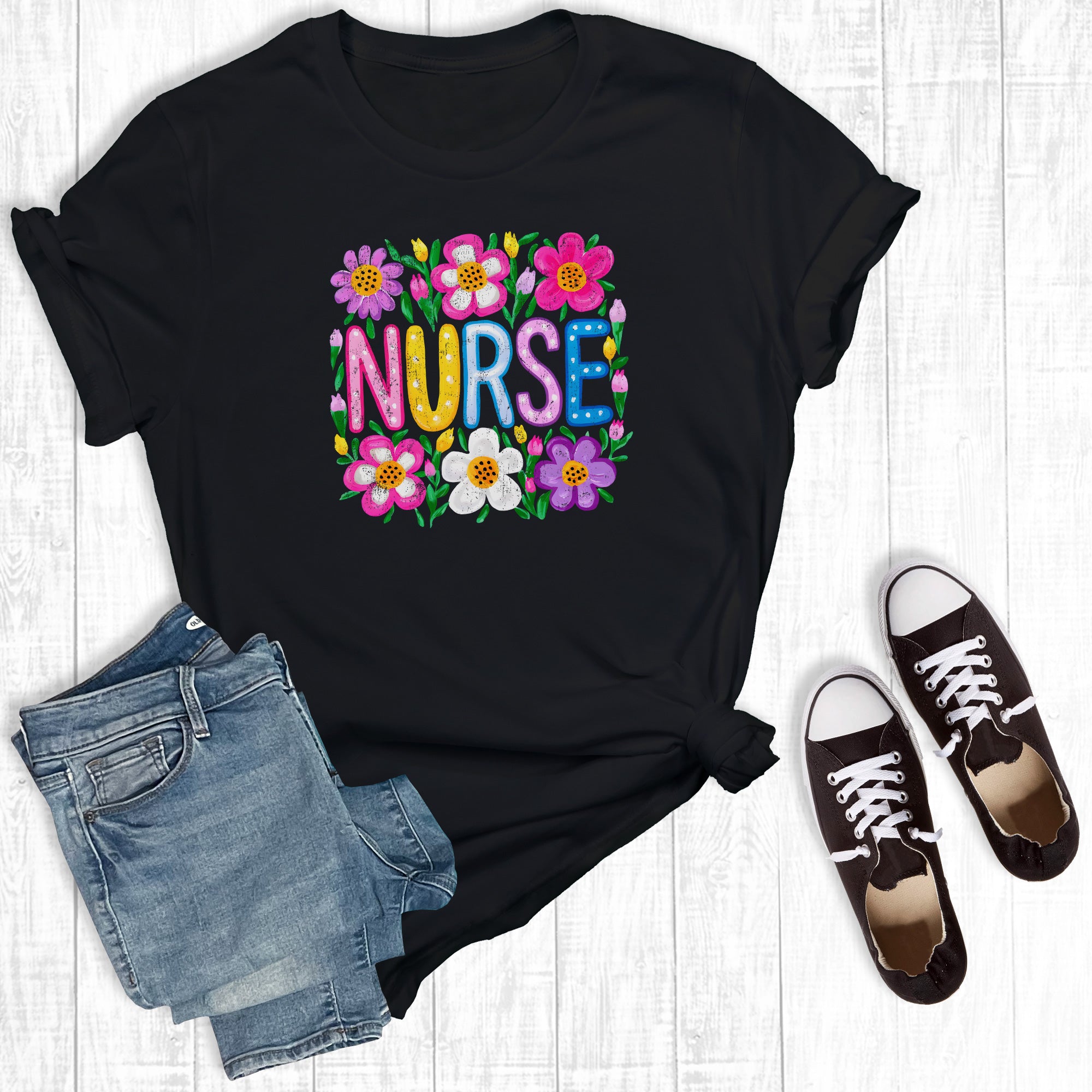 Boho Floral Nurse