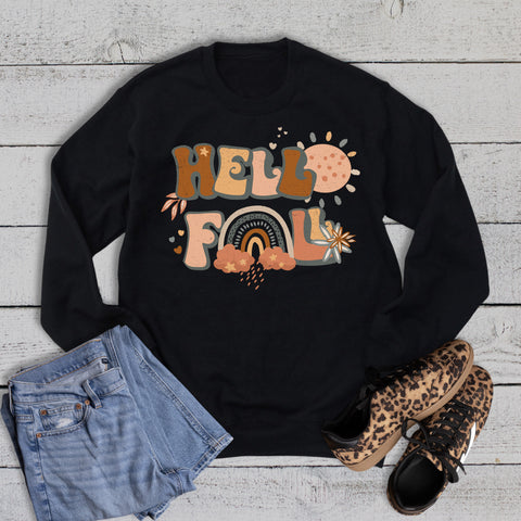 Boho Hello Fall Rainbow Sweatshirt
