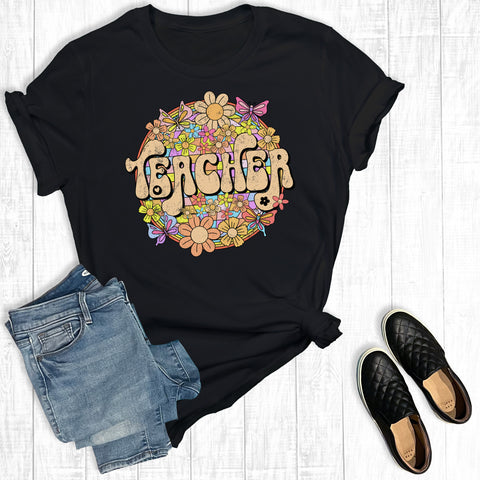 Boho Retro Butterfly Teacher