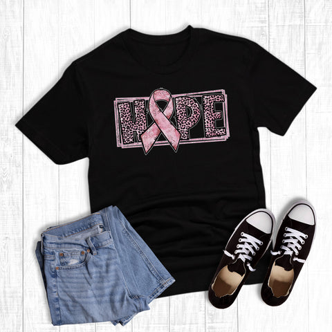 Breast Cancer Awareness Hope Leopard Ribbon