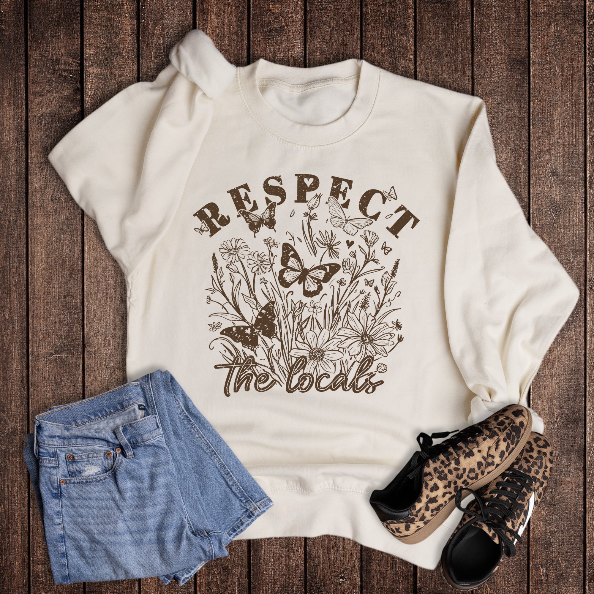 Butterfly Respect the Locals Sweatshirt