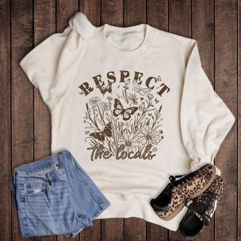 Butterfly Respect the Locals Sweatshirt