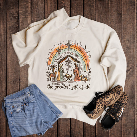 Christmas Boho The Greatest Gift Sweatshirt