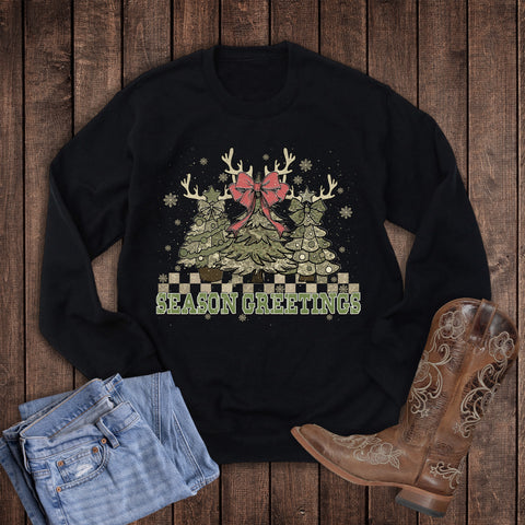 Christmas Camo Hunting Season Greetings Sweatshirt