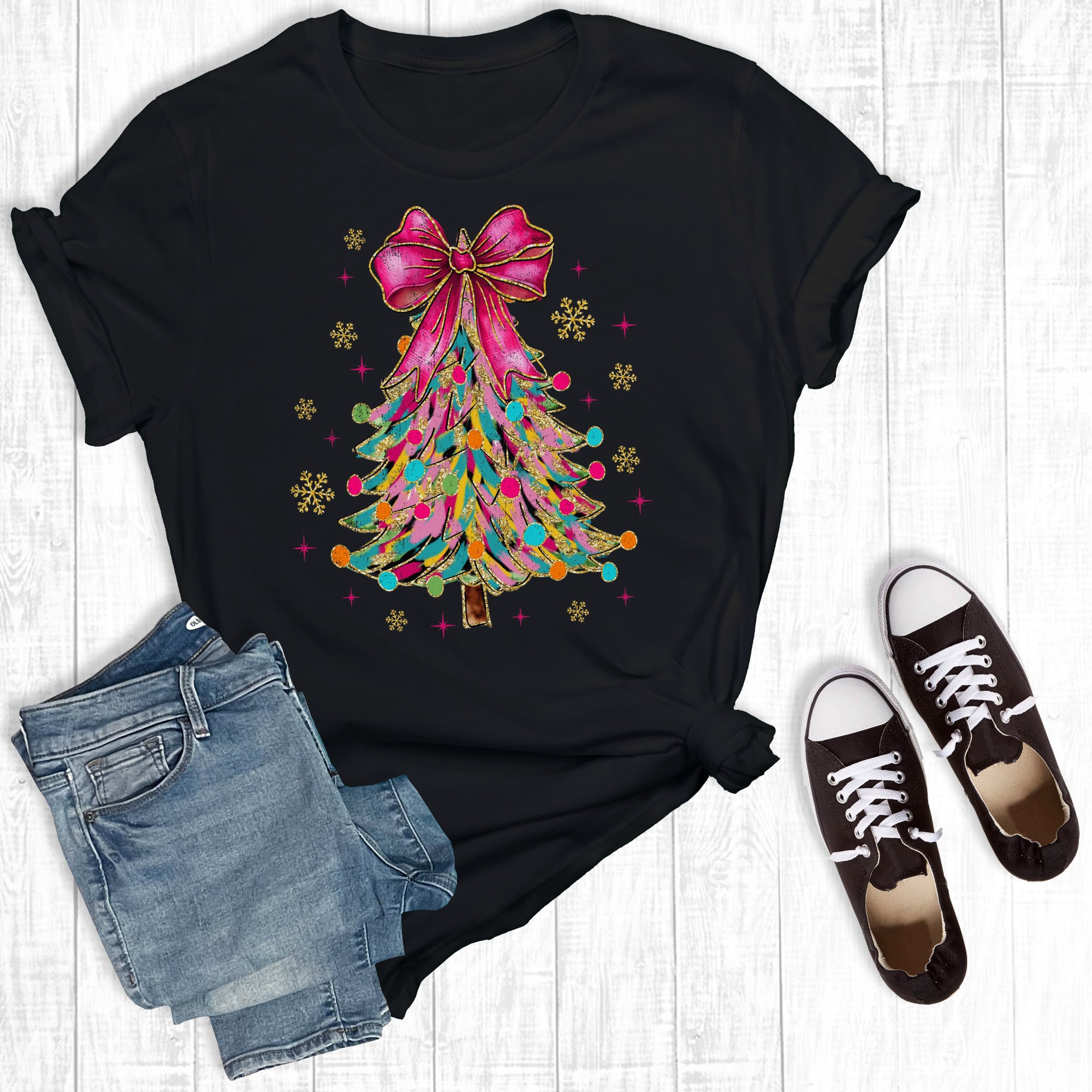 Christmas Coquette Watercolor Tree