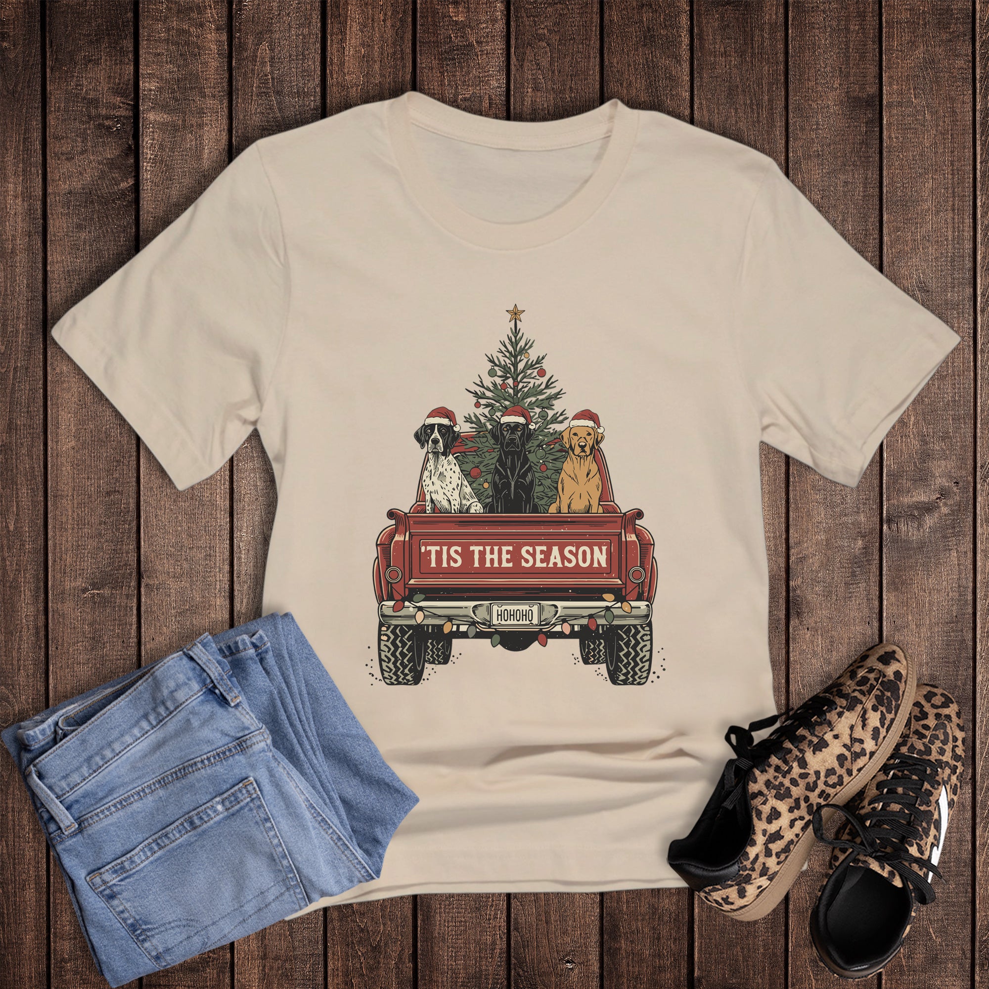 Christmas Dog Tis the Season Truck