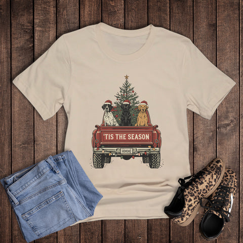 Christmas Dog Tis the Season Truck