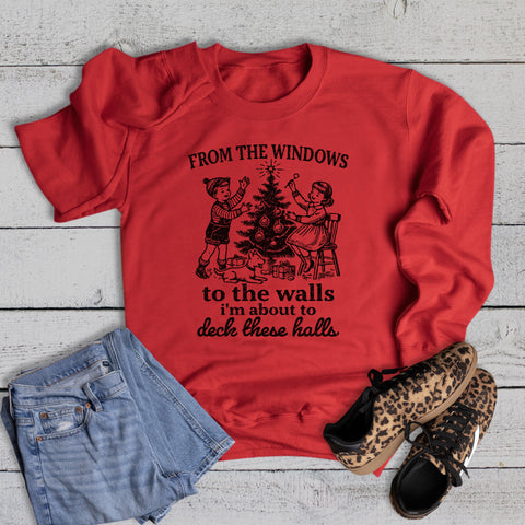 Christmas From the Windows to the Walls Graphic Sweatshirt