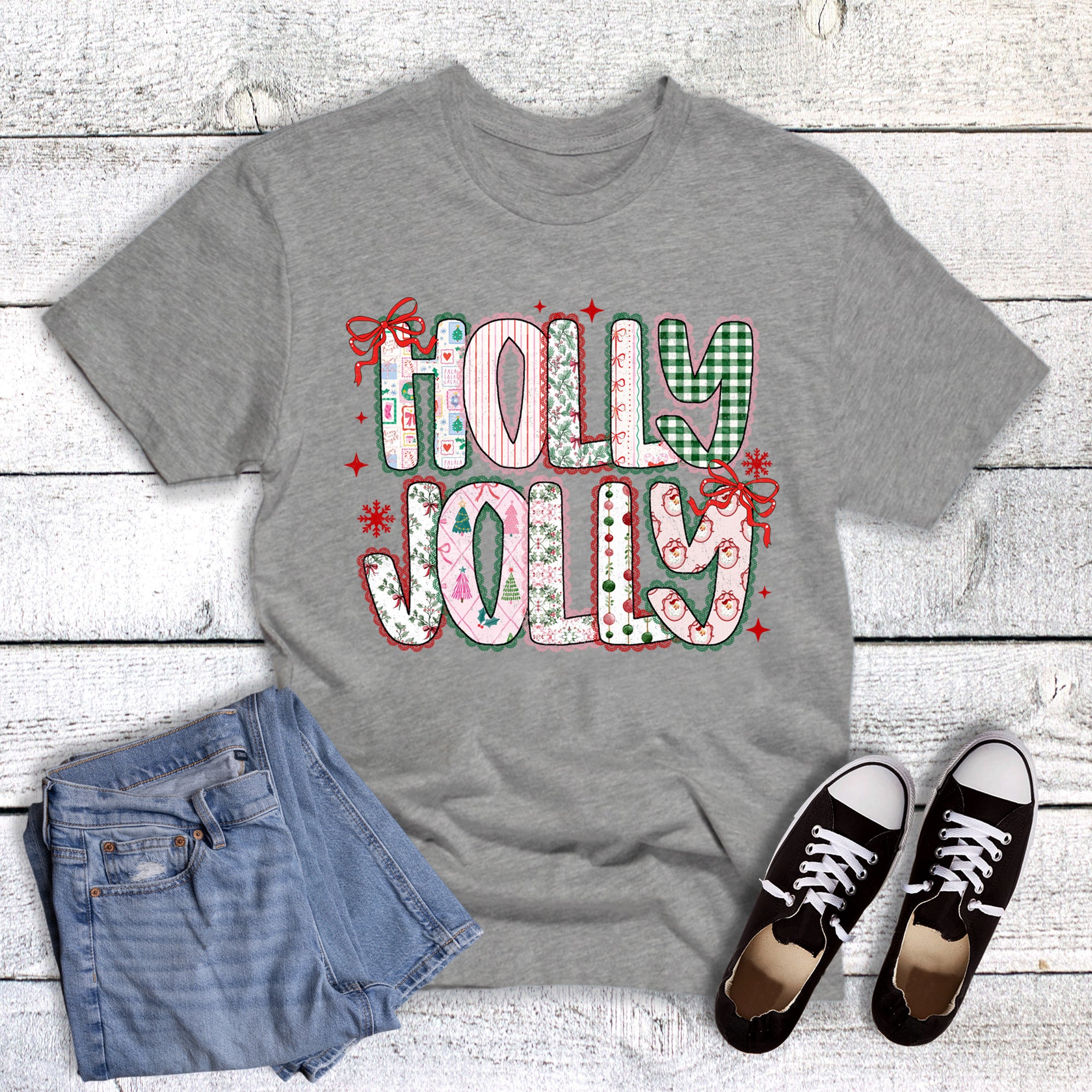 Christmas Holly Jolly Multi Pattern