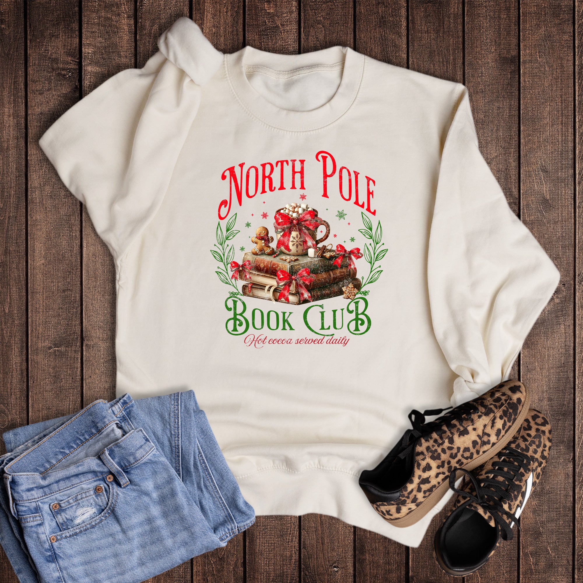 Christmas North Pole Book Club Sweatshirt