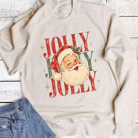 Christmas Retro Jolly Santa Sweatshirt
