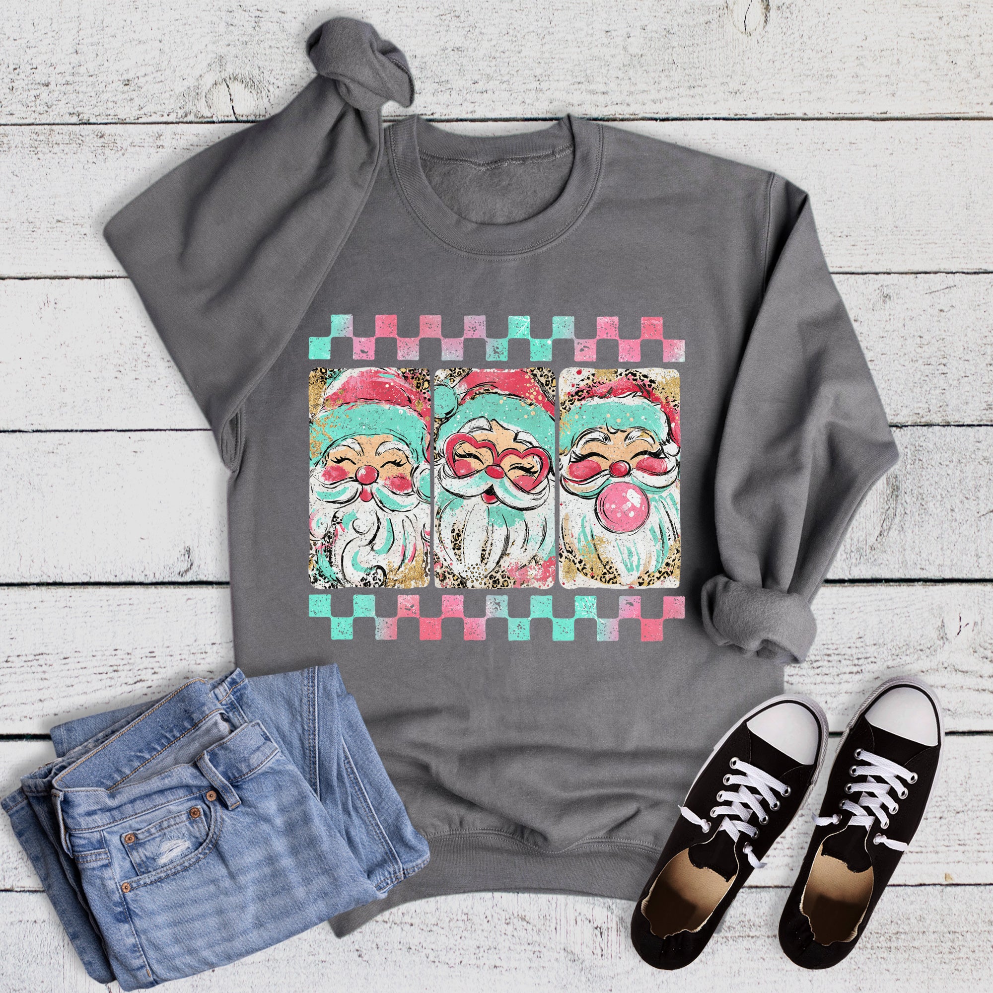 Christmas Santa Trio Sweatshirt