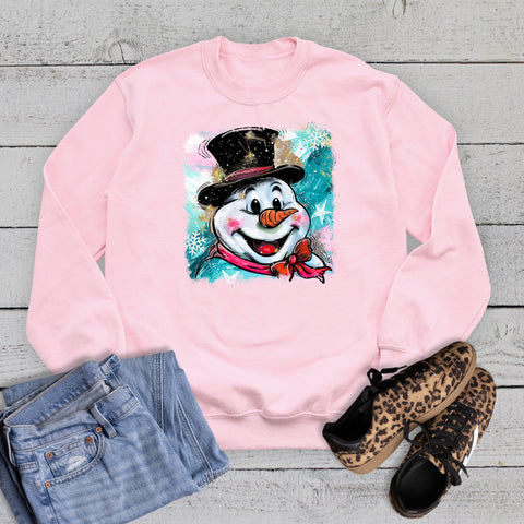 Christmas Smiley Snowman Sweatshirt