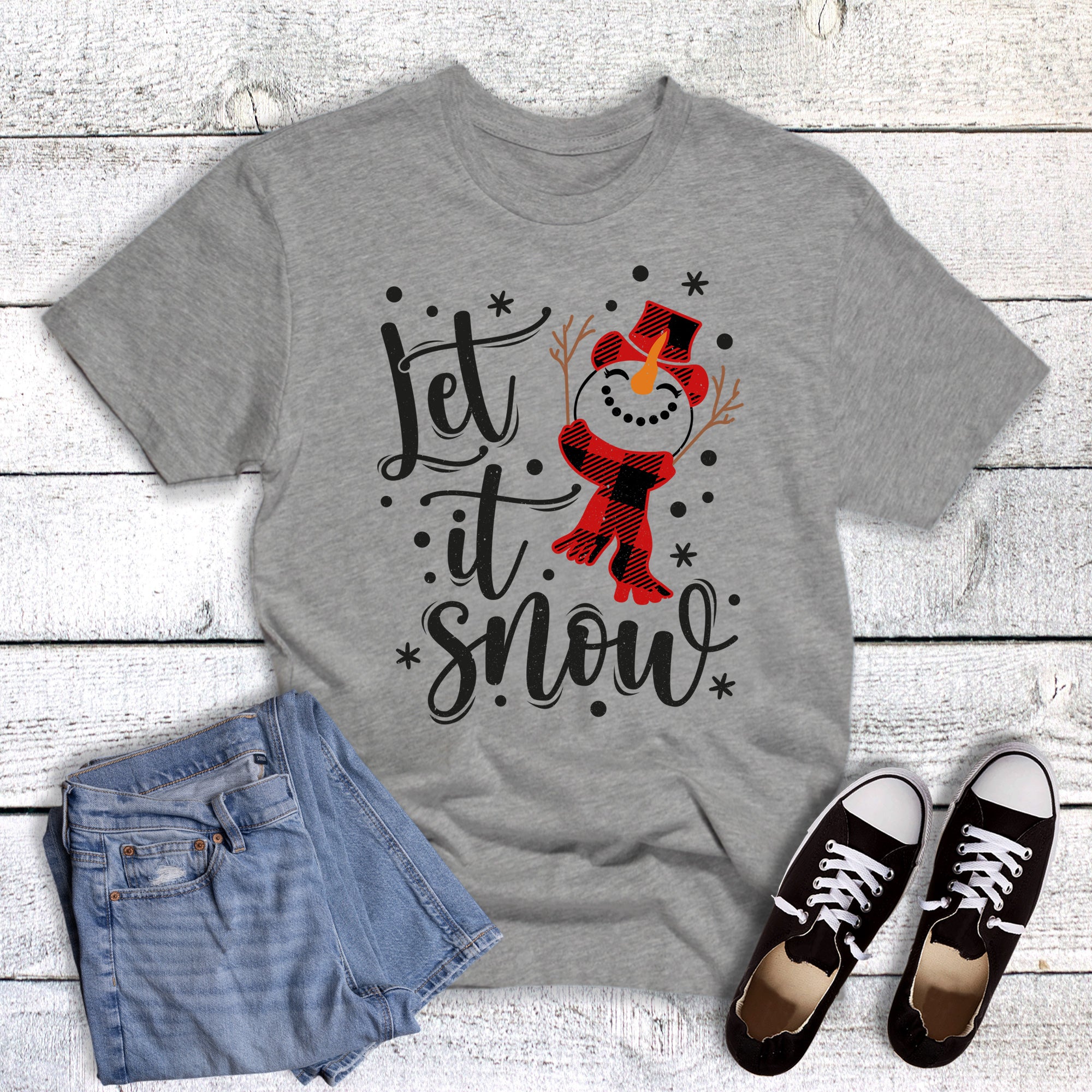 Christmas Snowman Let it Snow