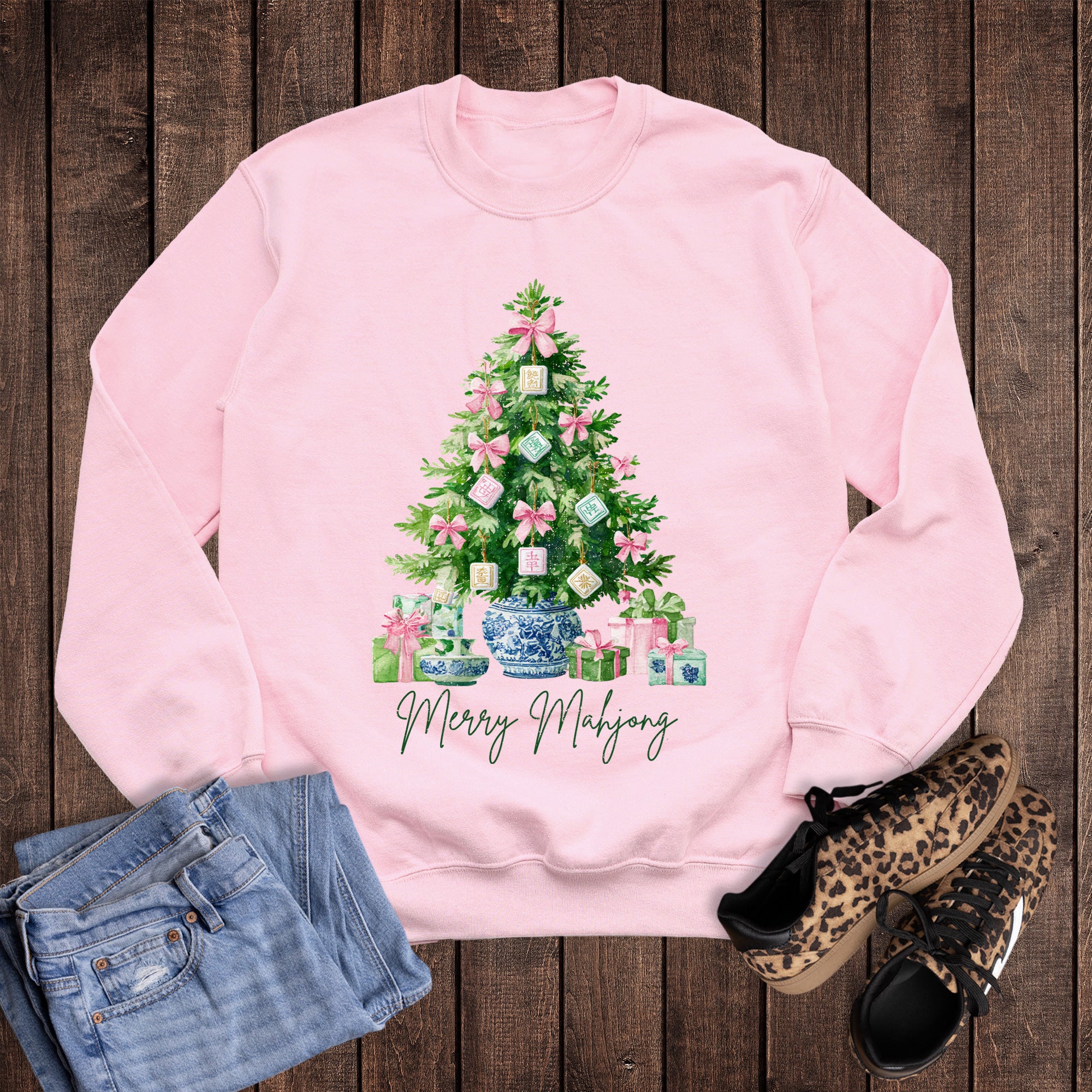 Christmas Tree Merry Mahjong Sweatshirt