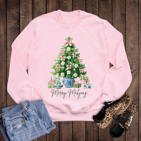 Christmas Tree Merry Mahjong Sweatshirt