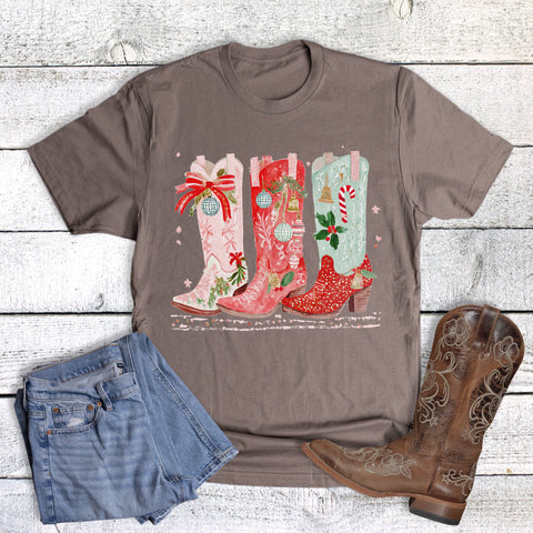 Christmas Western Boot Trio
