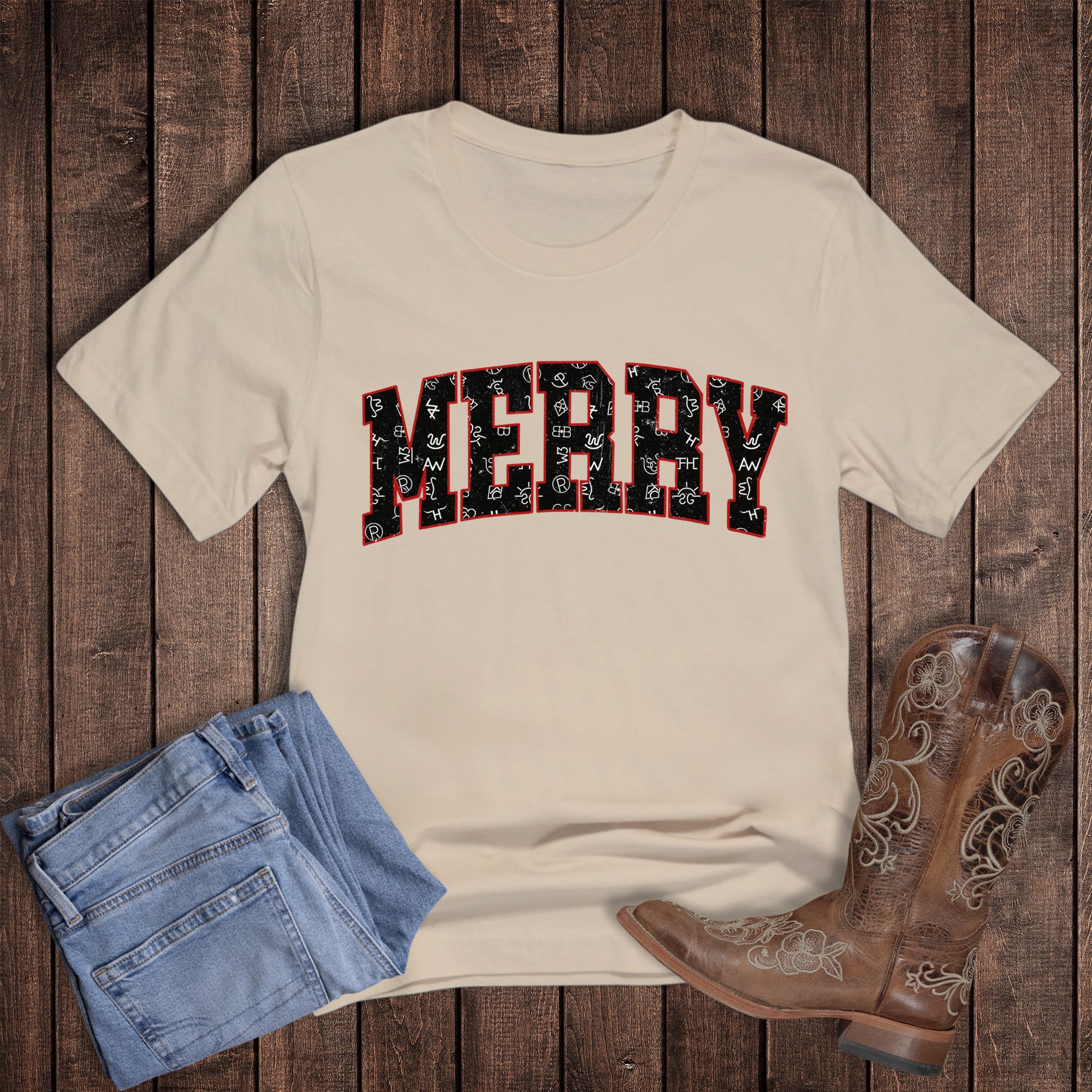 Christmas Western Branded Merry