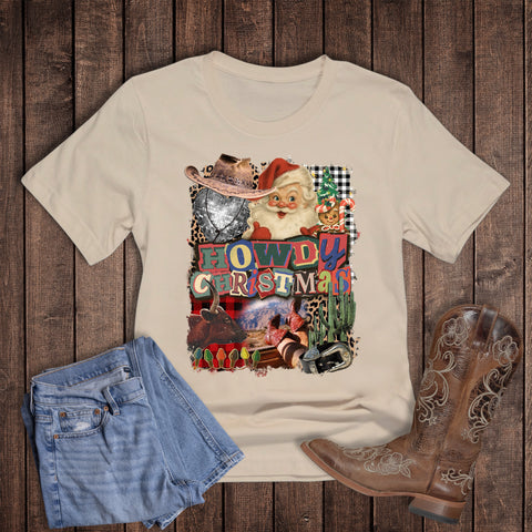 Christmas Western Howdy Santa Collage