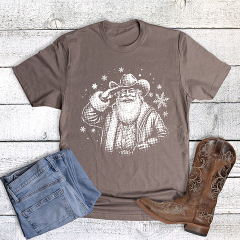 Christmas Western Santa Salute