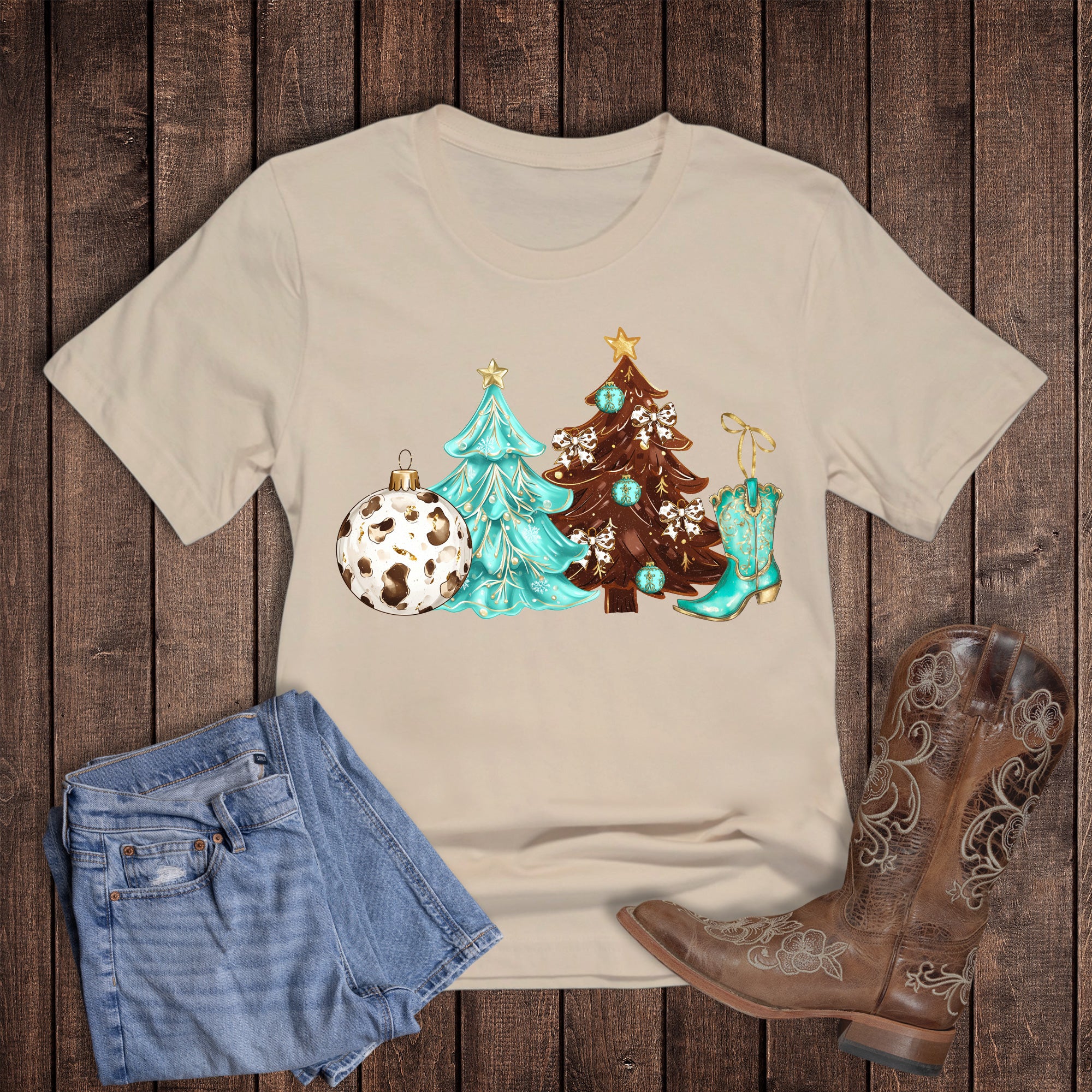 Christmas Western Turquoise Coquette