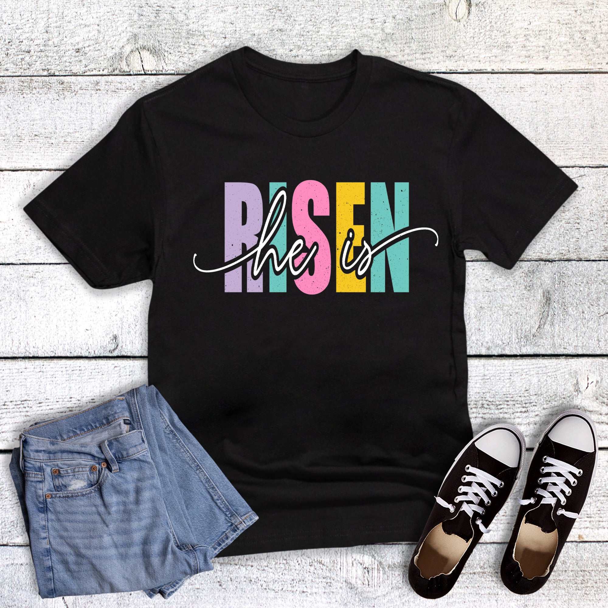 Colorful Easter He is Risen