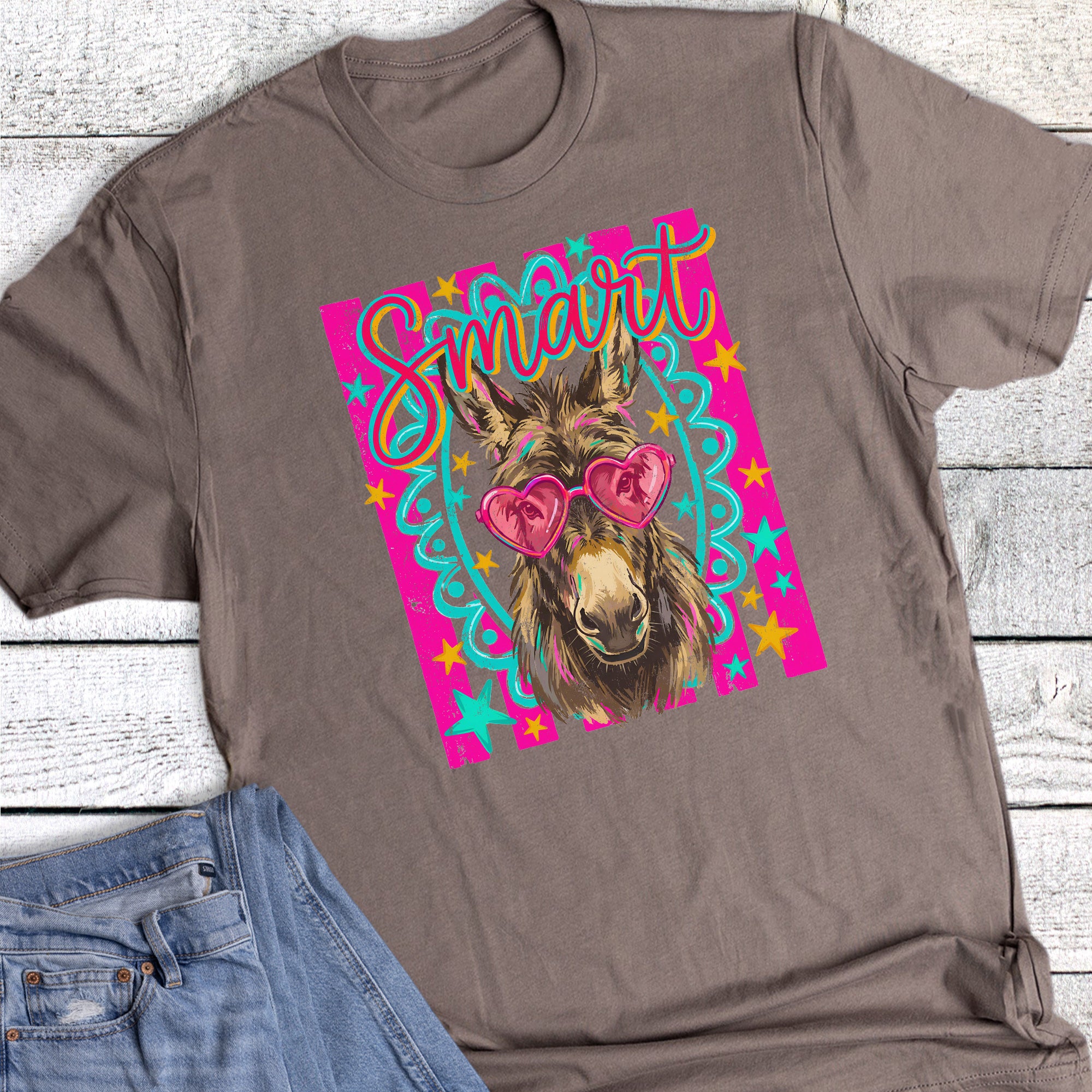 Colorful Funny Donkey Smart A