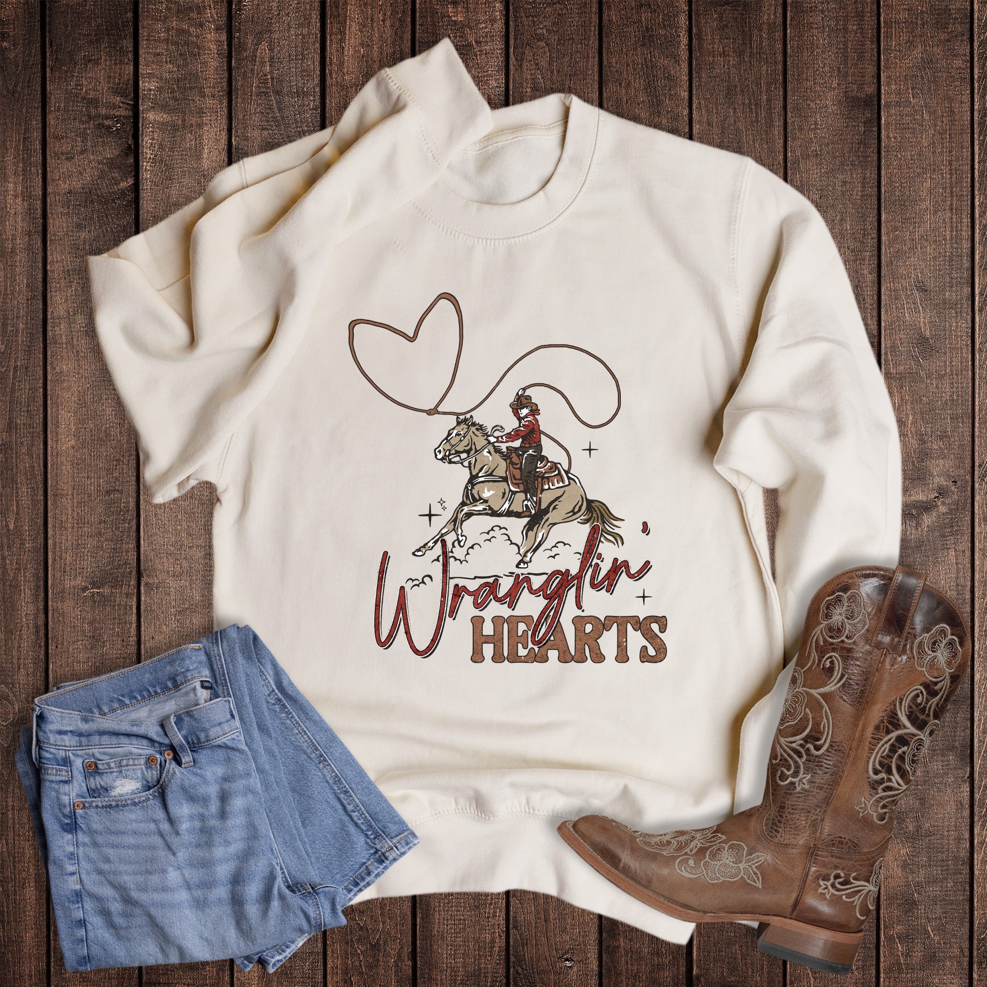 Cowboy Wranglin' Hearts Sweatshirt