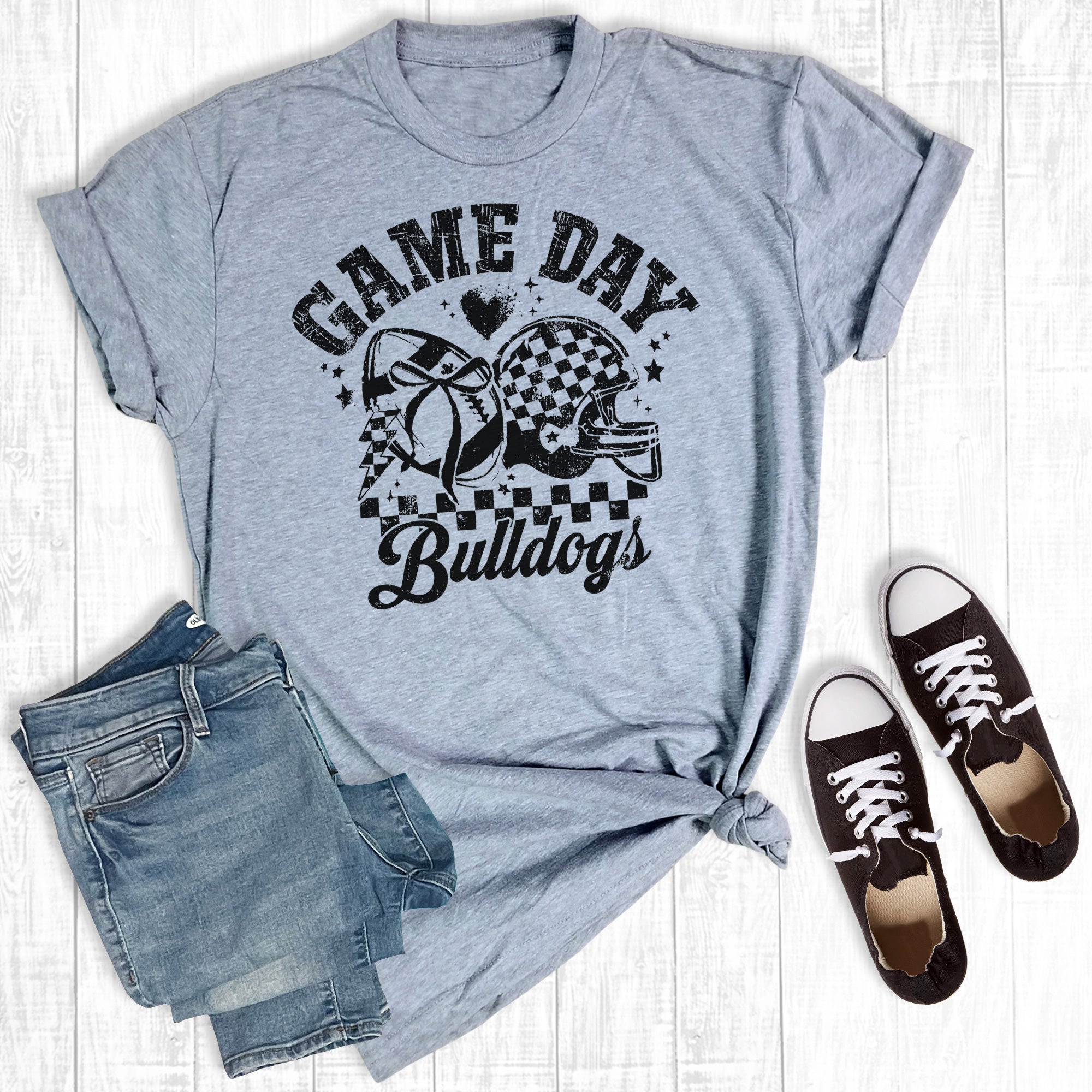 Custom Retro Football Checkered Game Day
