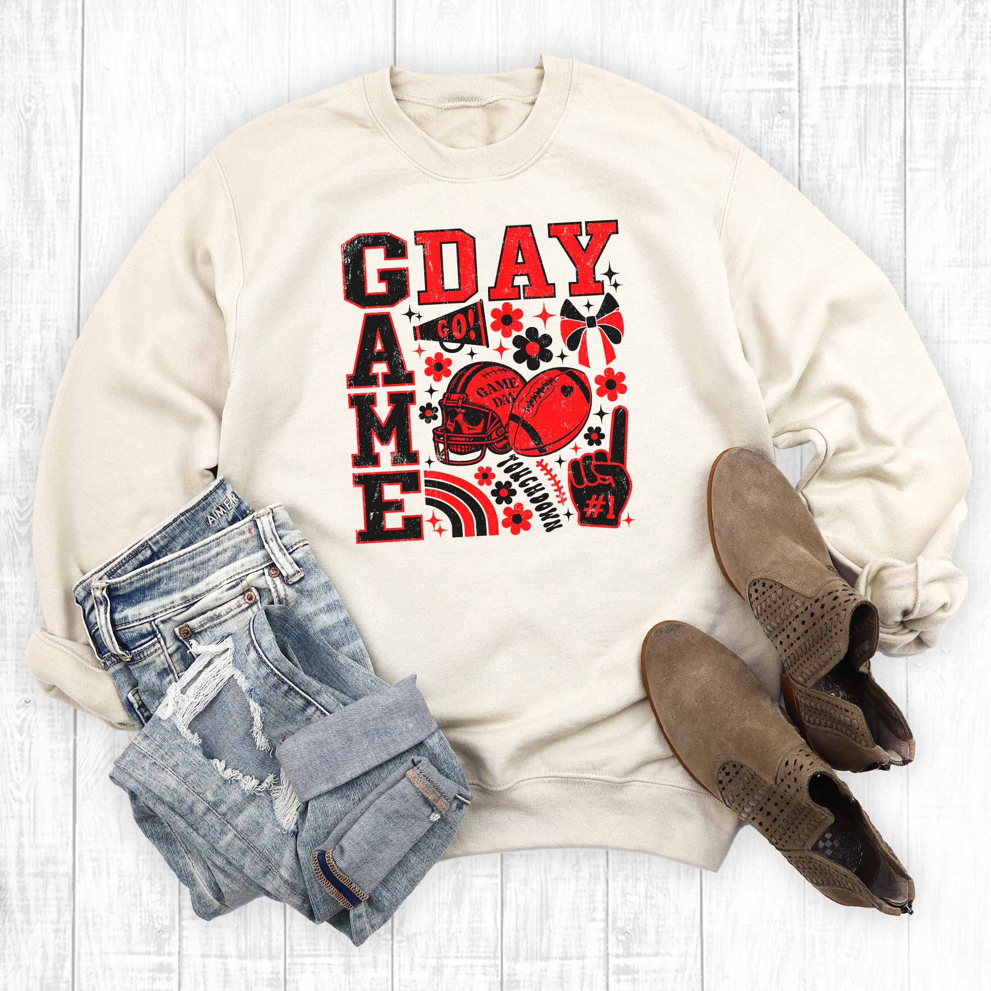 Custom Football Gameday Collage Sweatshirt