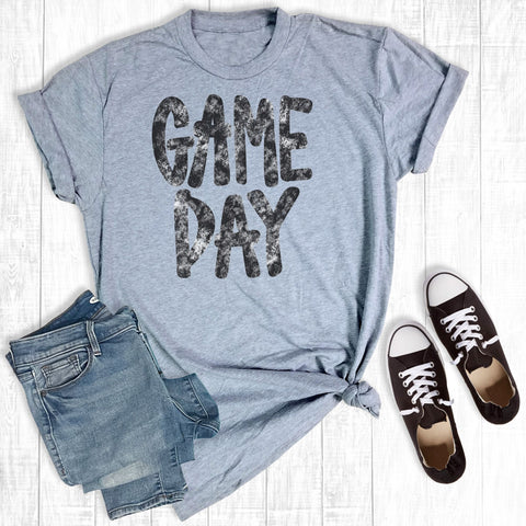 Distressed Game Day Light Grey
