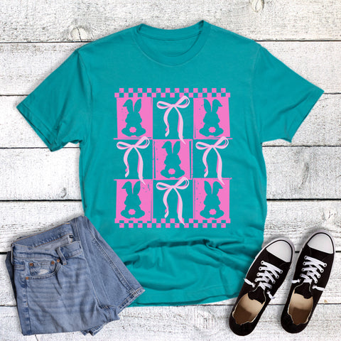 Easter Check Bunny and Bows