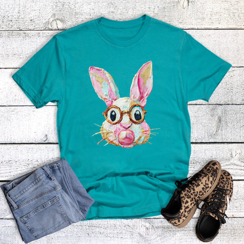 Easter Faux Painted Bunny with Glasses