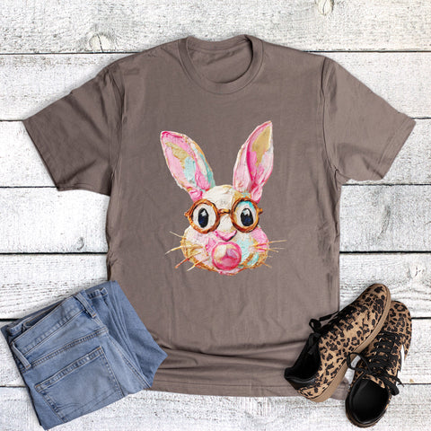 Easter Faux Painted Bunny with Glasses