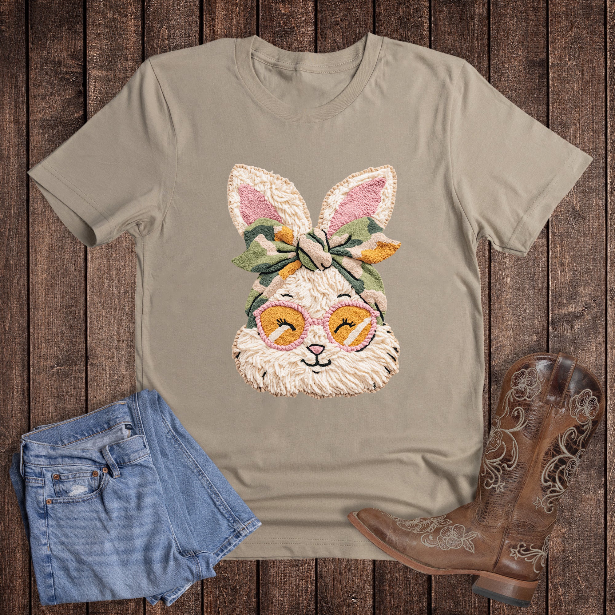 Easter Western Camo Bunny