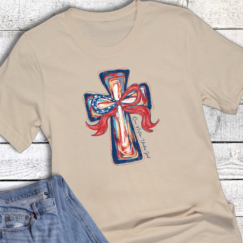 Faith 4th Of July One Nation Under God Graphic Tee