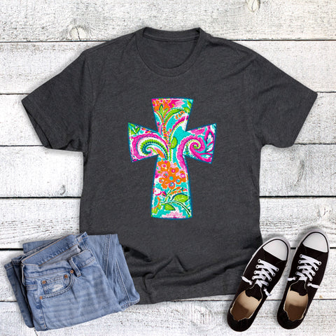 Faith Colorful Paisley Cross