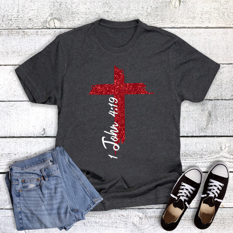 Faith Glitter Cross 1 John