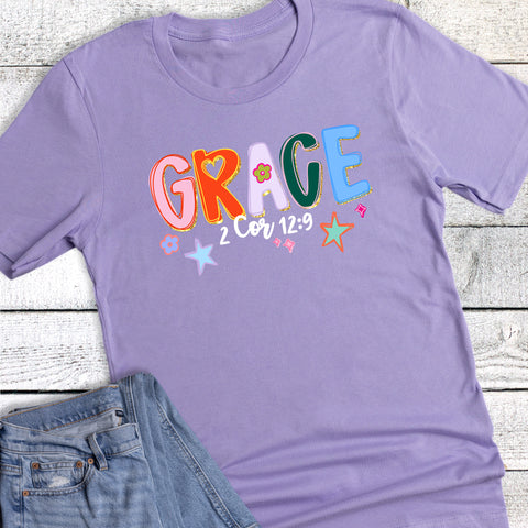 Faith Grace Star 2 Corinthians Graphic Tee