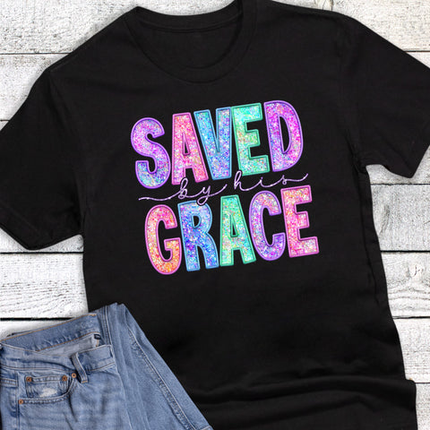 Faith Saved By His Grace Graphic Tee